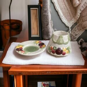 Yankee Candle Sugared Plums Jar Candle Shade & Candle Plate 2 Piece Set